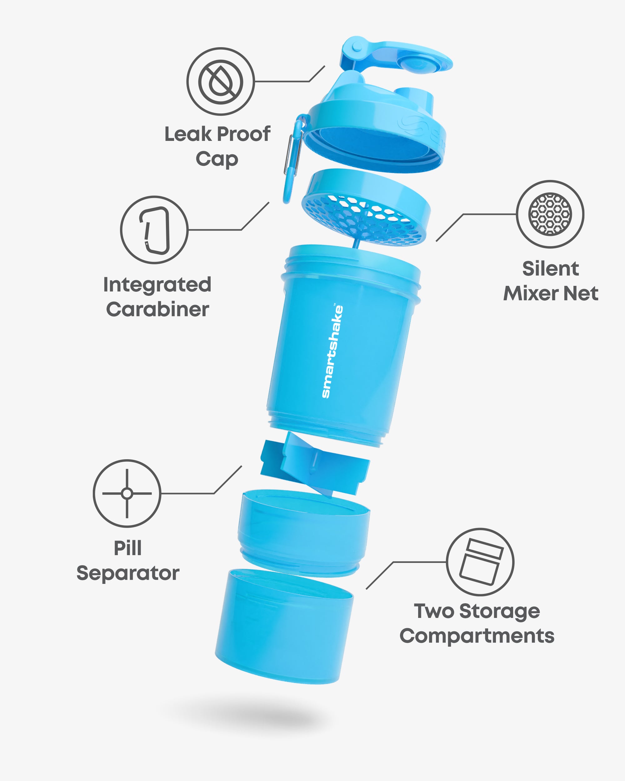 smartshake-original2go-blue-shaker-600-ml image 2