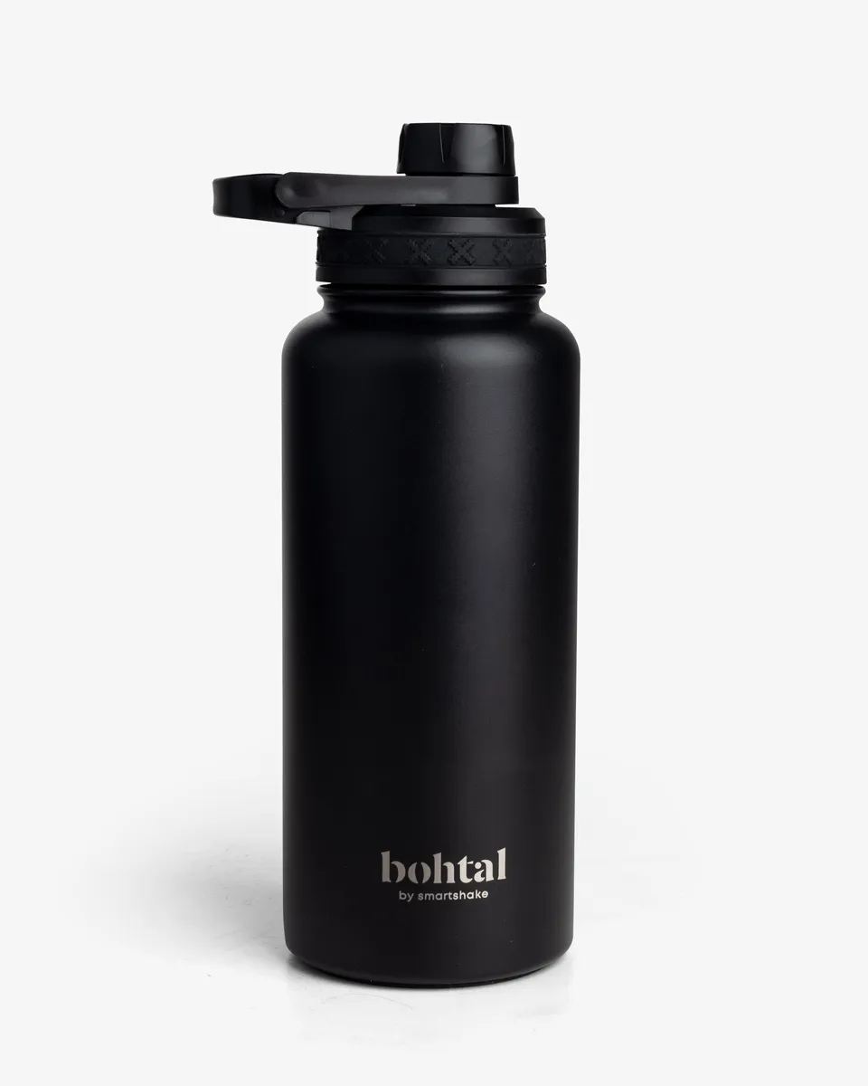 smartshake-insulated-sports-bottle-black-edelstahl-trinkflasche-960-ml image 1