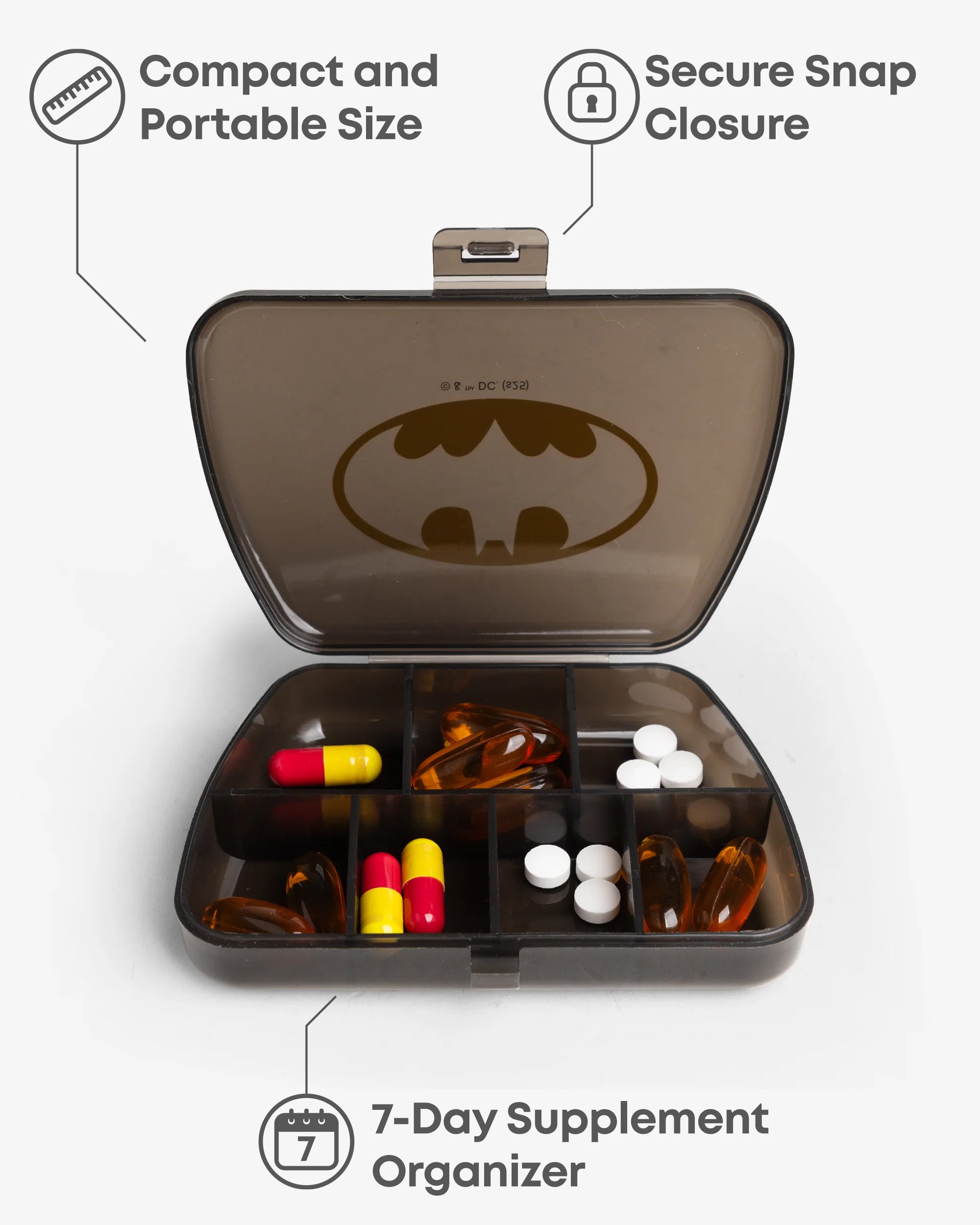 smartshake-pill-box-7-days-organizer-batman-tablettenbox image 2
