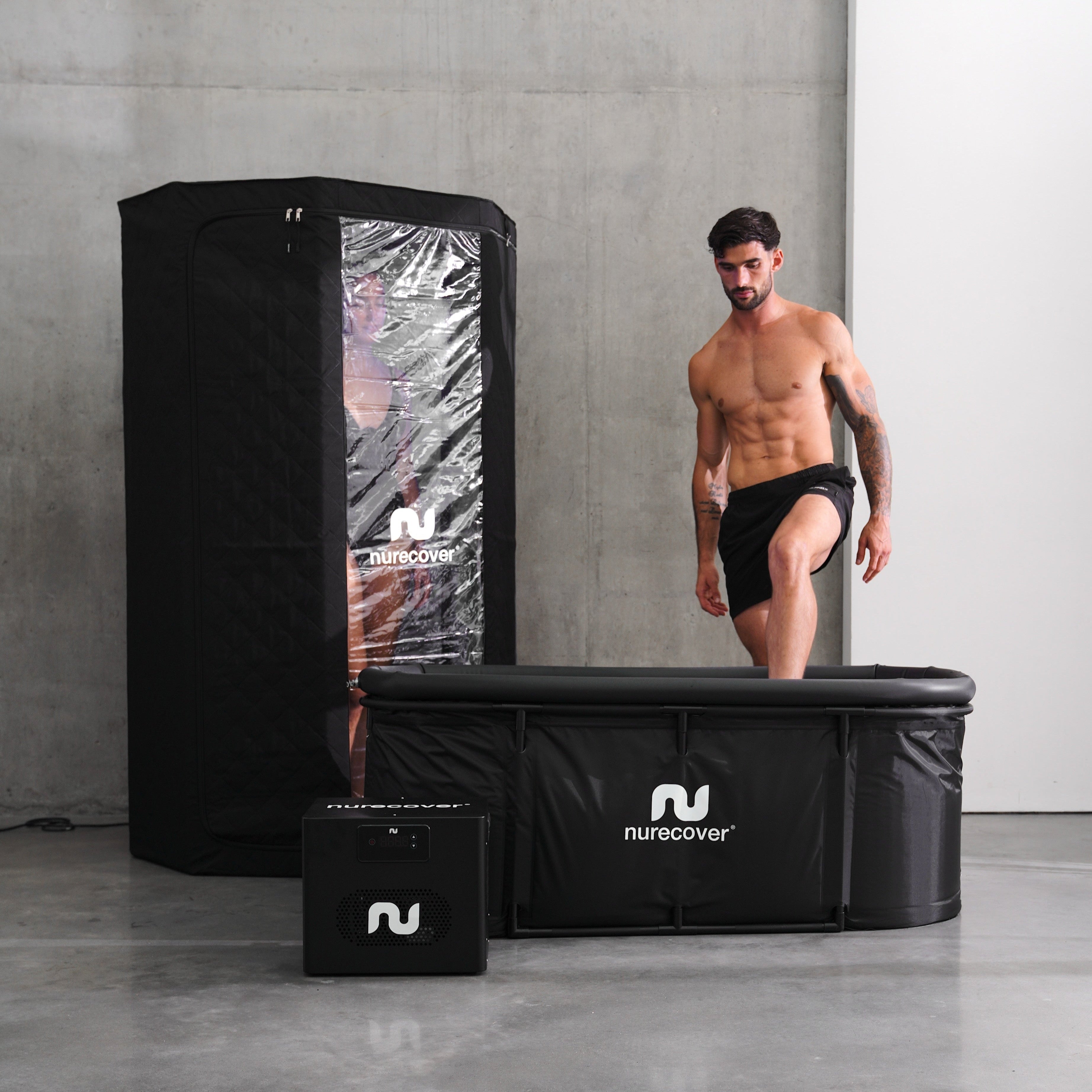 nurecover-elite-bundle-saunapro-eisbad-plunge-chiller-set image 3
