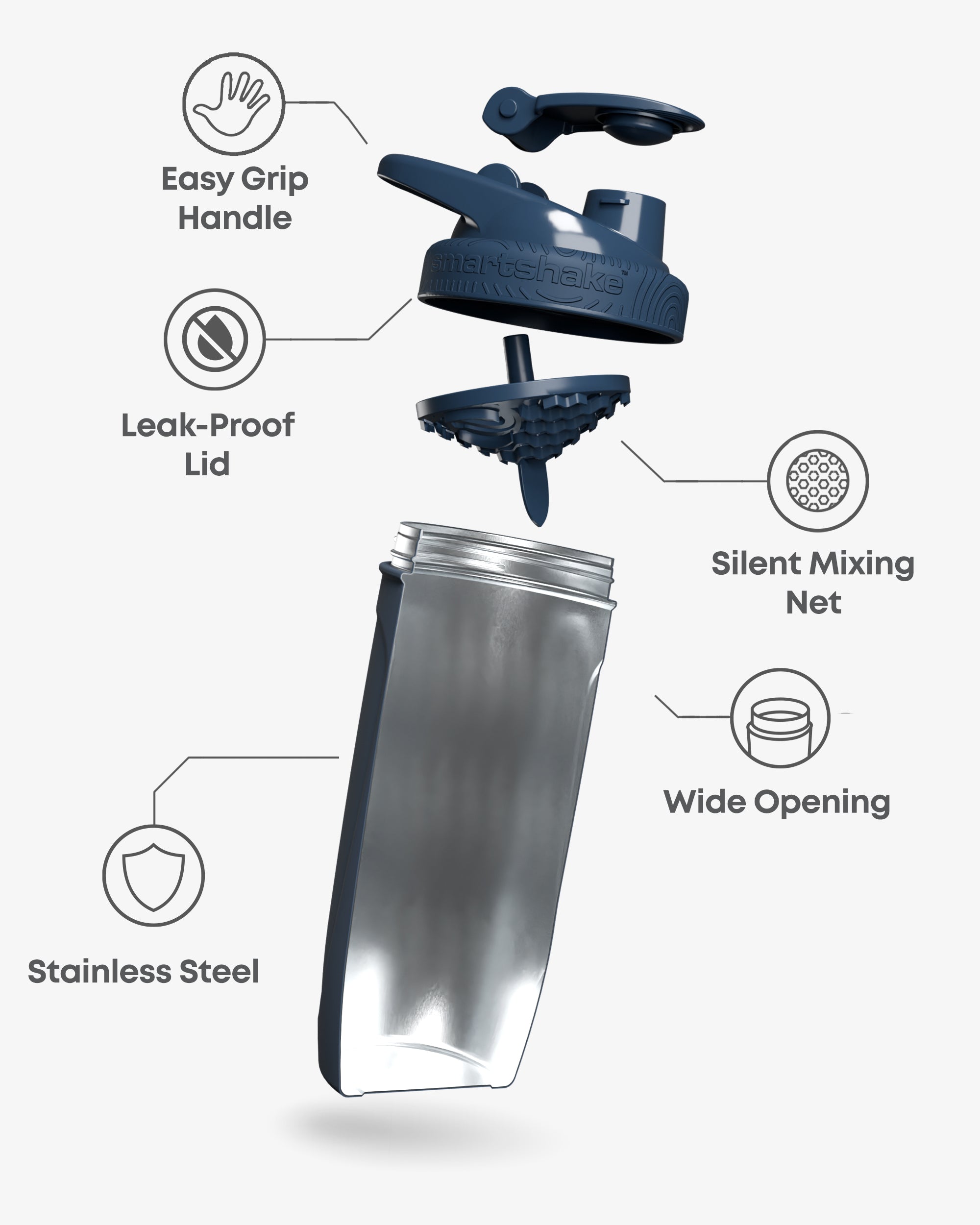 smartshake-reforce-stainless-steel-ravenclaw-shaker-900-ml image 2