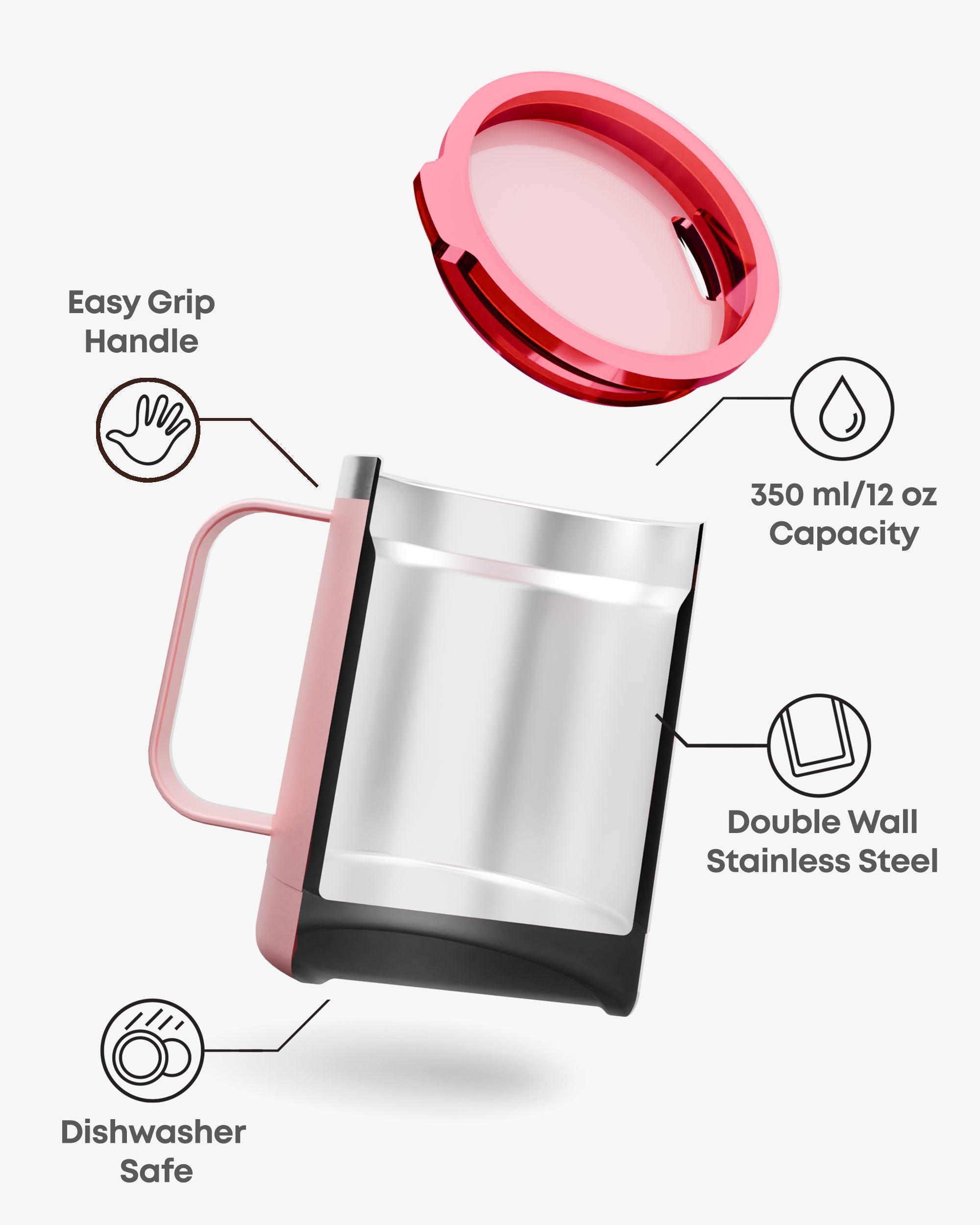 smartshake-bohtal-insulated-coffee-mug-supergirl-350-ml image 2