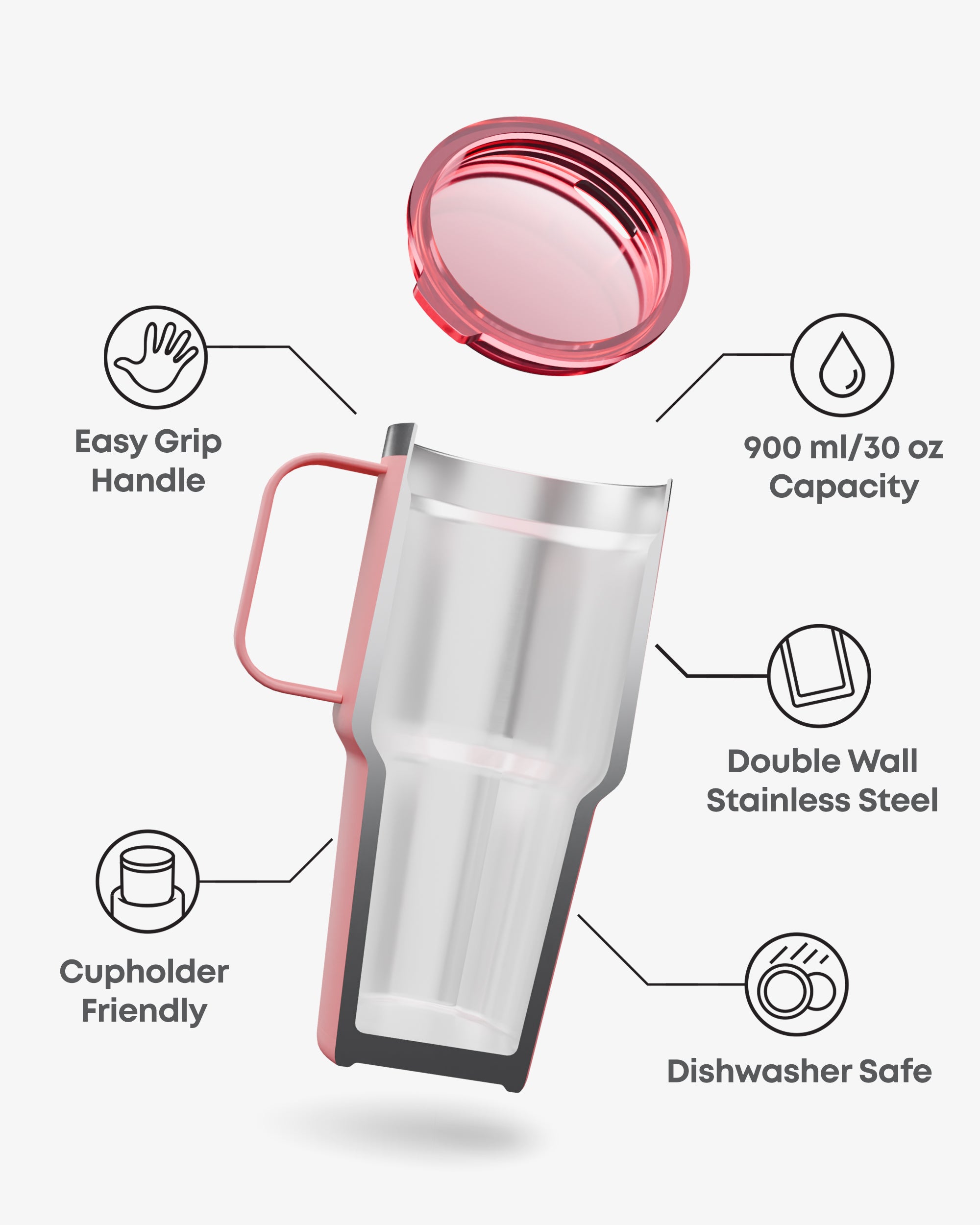 smartshake-insulated-nomad-tumbler-supergirl-900-ml image 2