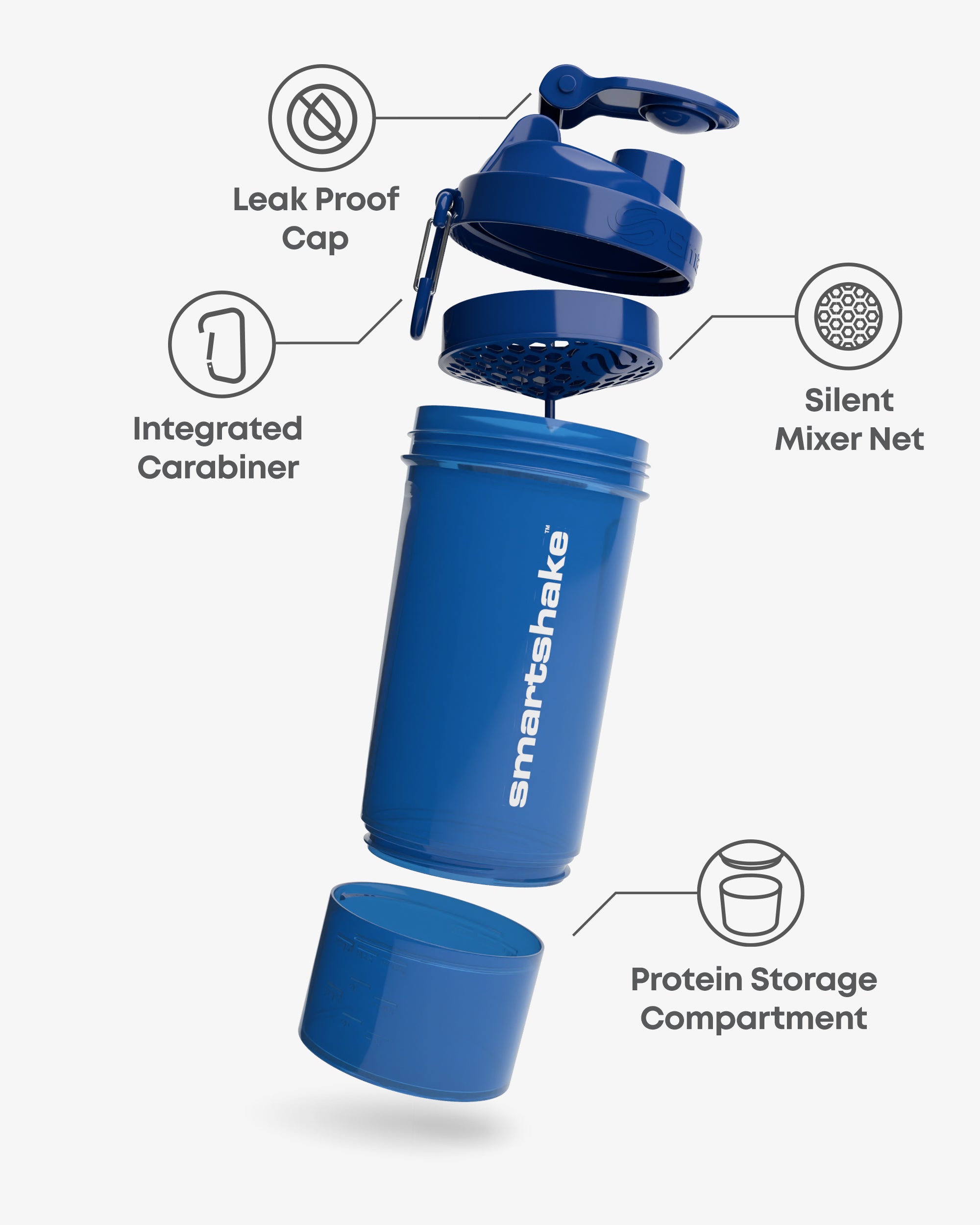 smartshake-original2go-one-navy-blue-shaker-800-ml-mit-fach image 2