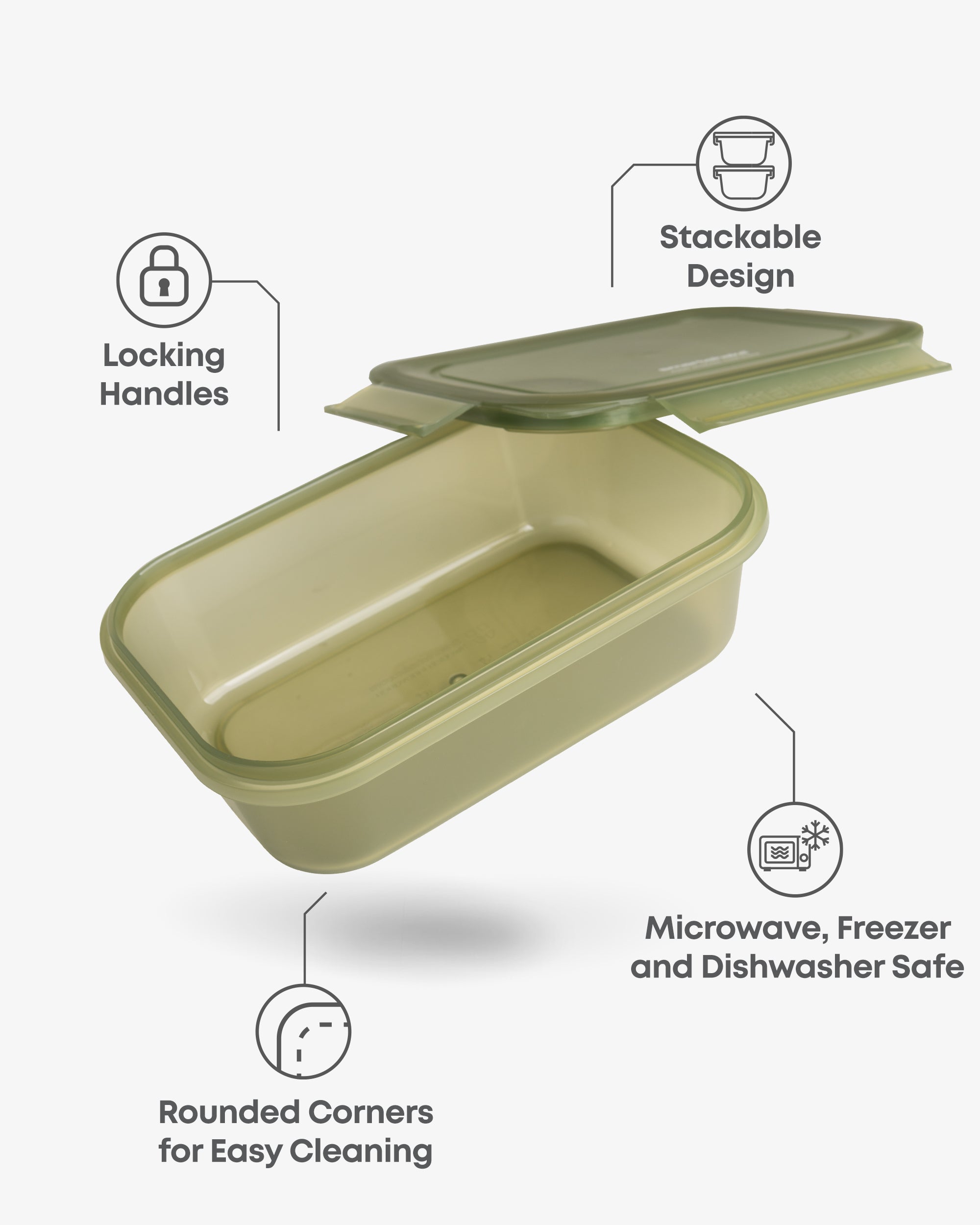 smartshake-food-storage-container-dusky-green-800-ml image 2