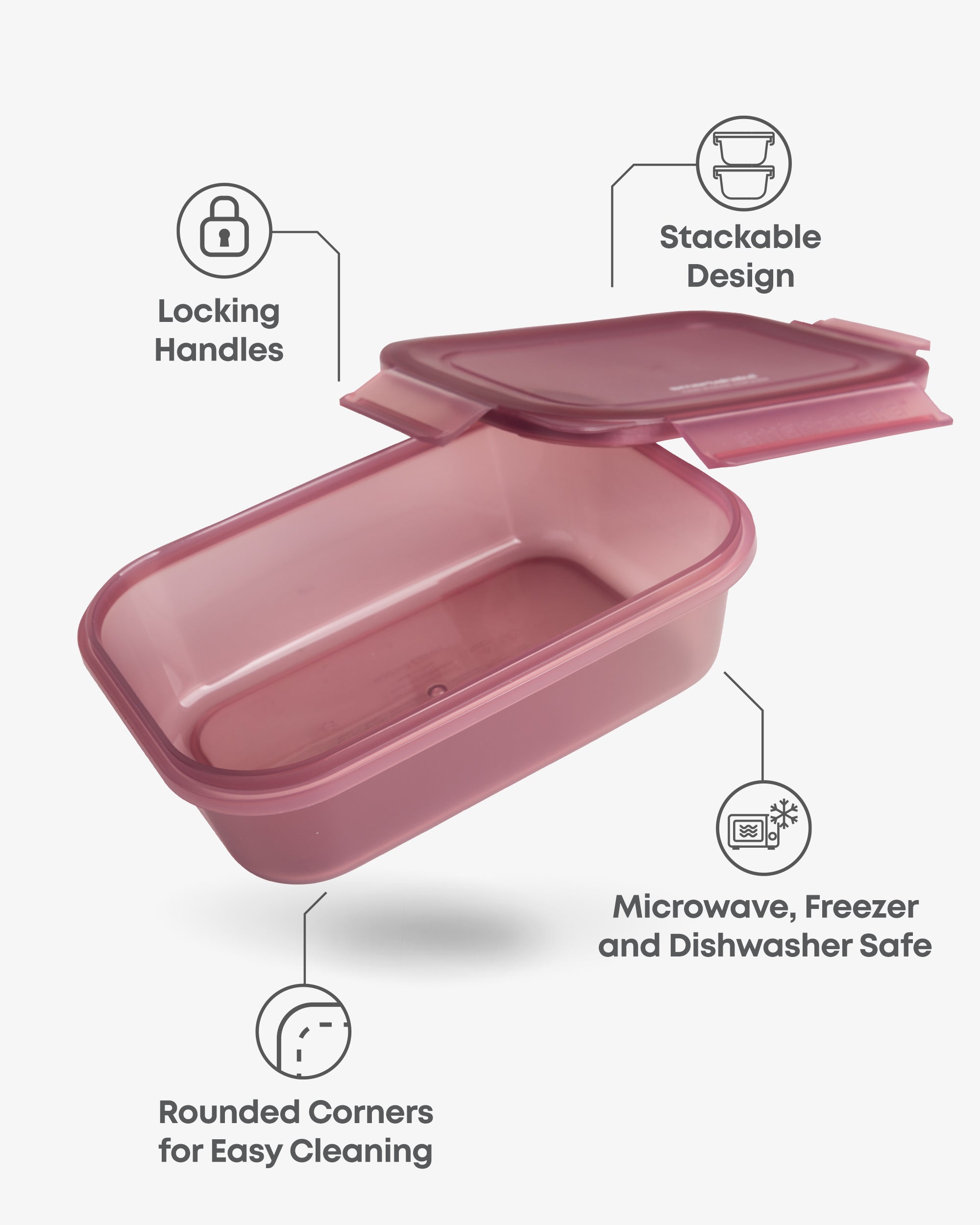 smartshake-food-storage-container-deep-rose-800-ml image 2