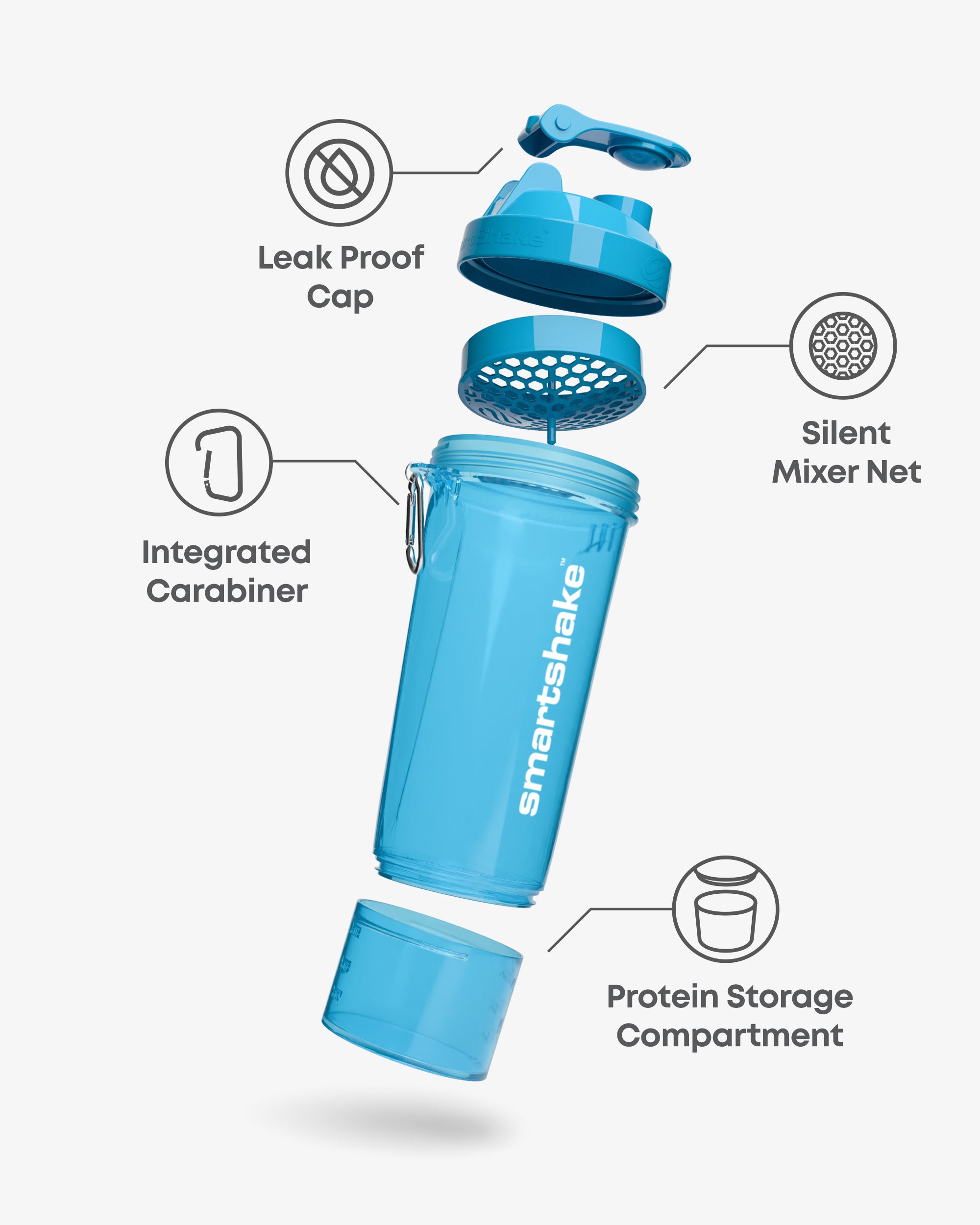 smartshake-slim-blue-500-ml-shaker image 2