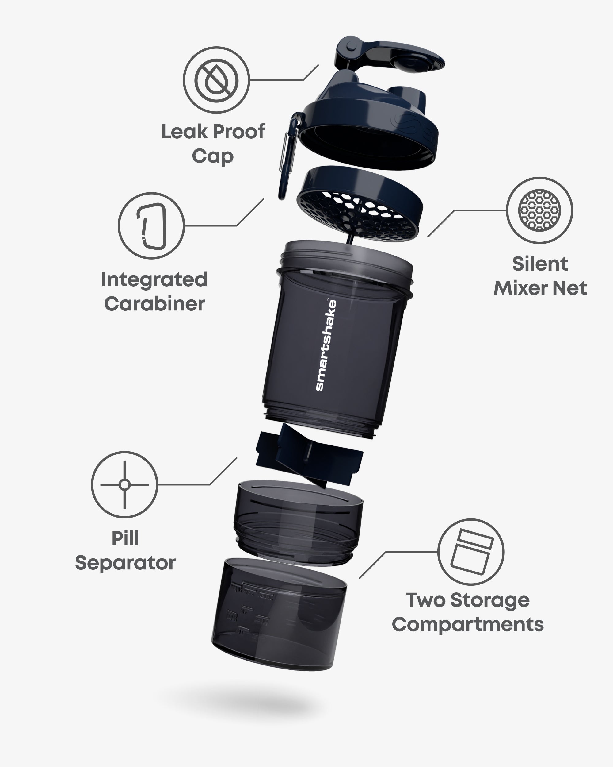 smartshake-original2go-space-gray-shaker-600-ml image 2