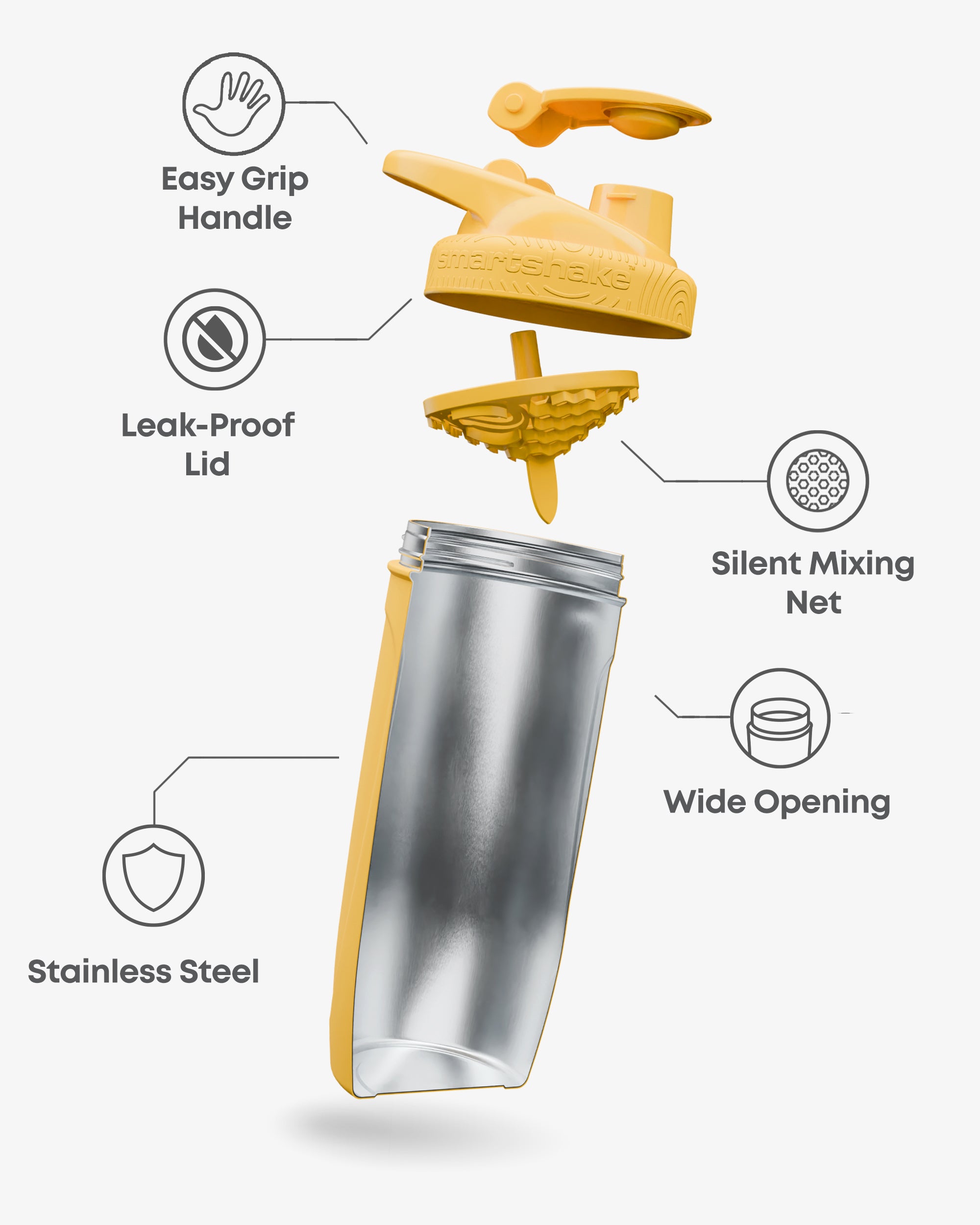 smartshake-reforce-stainless-steel-hufflepuff-900-ml image 2