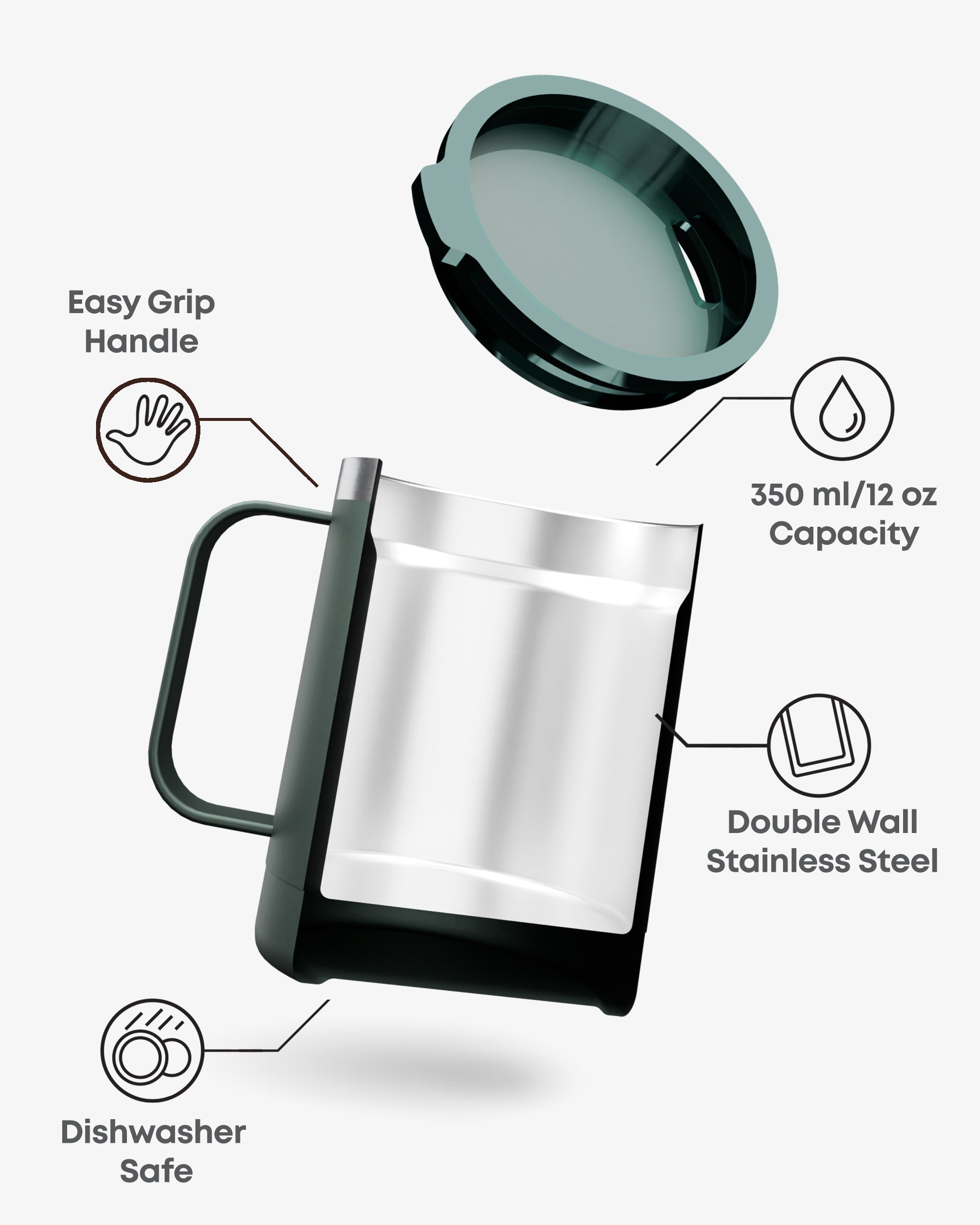 smartshake-bohtal-insulated-coffee-mug-slytherin-350-ml image 2