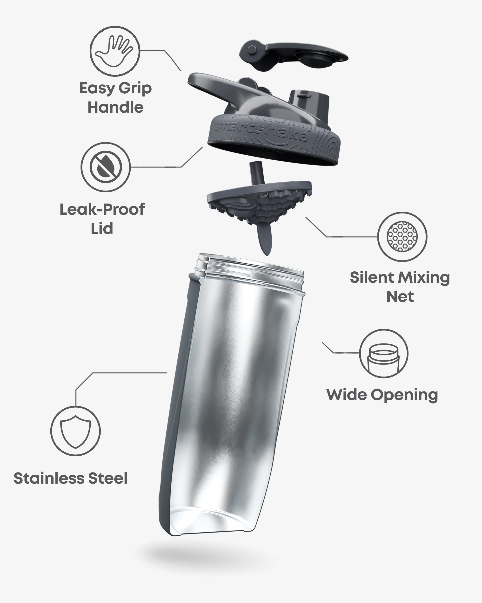 smartshake-reforce-stainless-steel-shaker-metallica-damage-inc-900-ml image 2