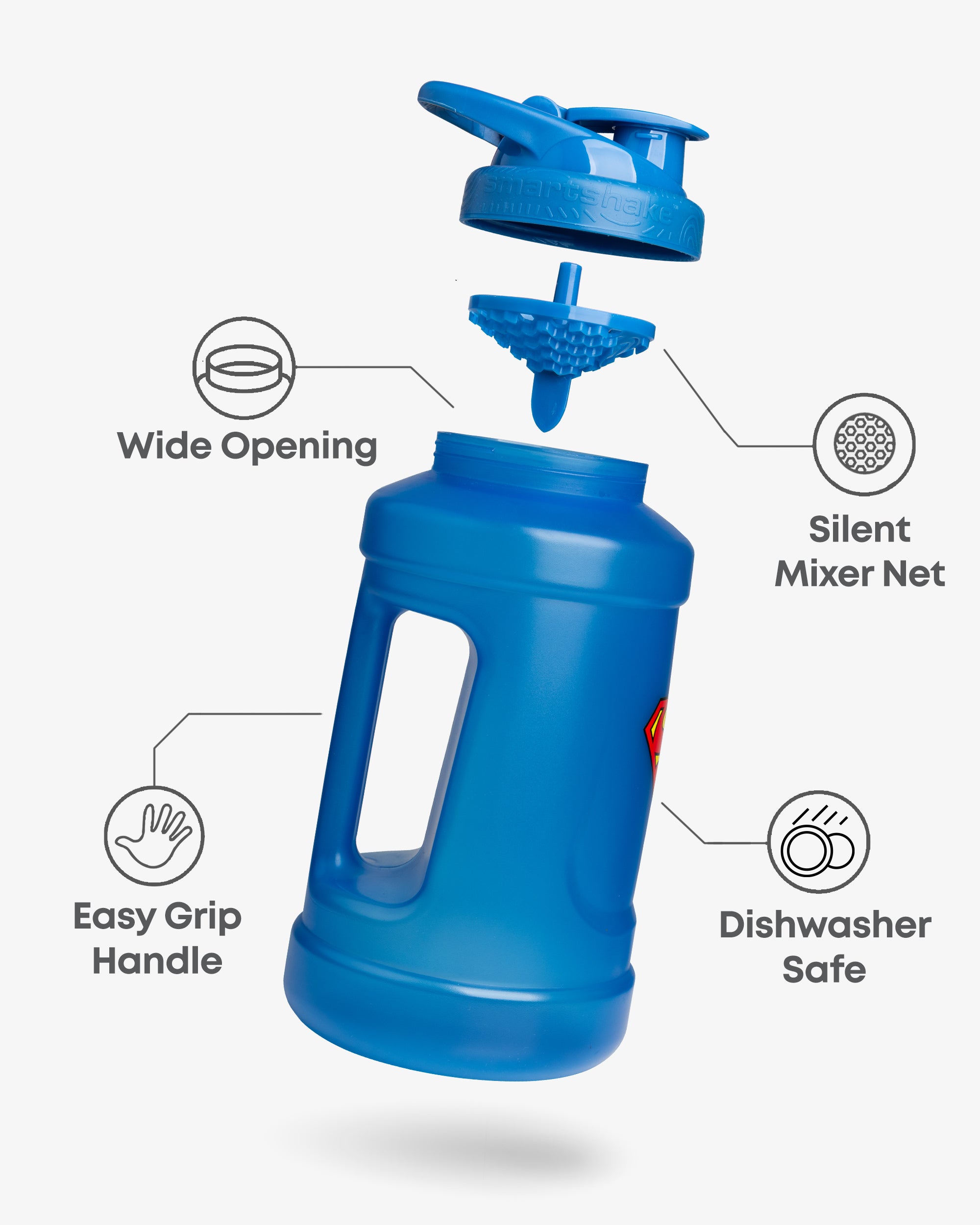 smartshake-ultimate-jug-superman-wasserflasche-2100-ml image 2