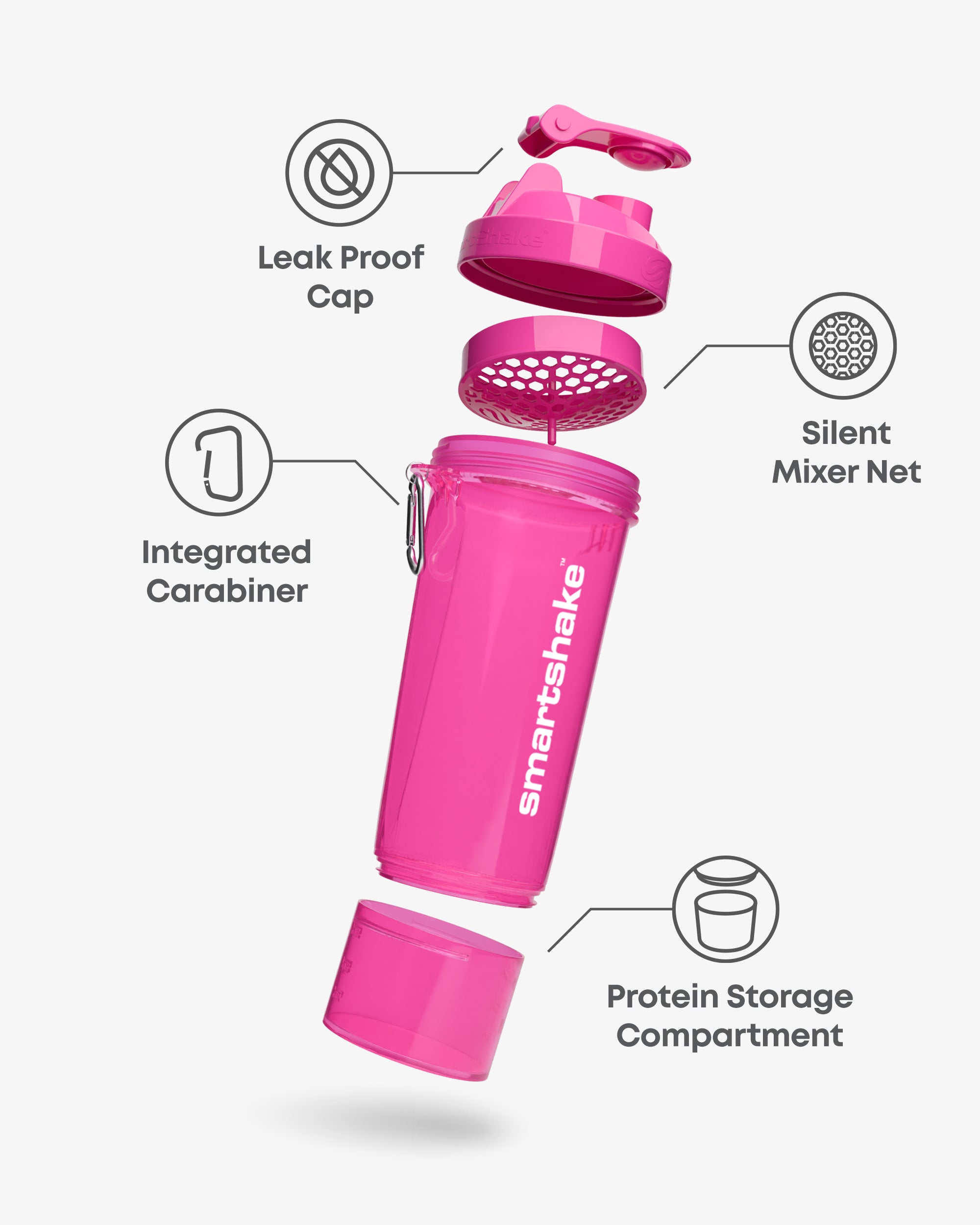 smartshake-slim-pink-shaker-500-ml image 2