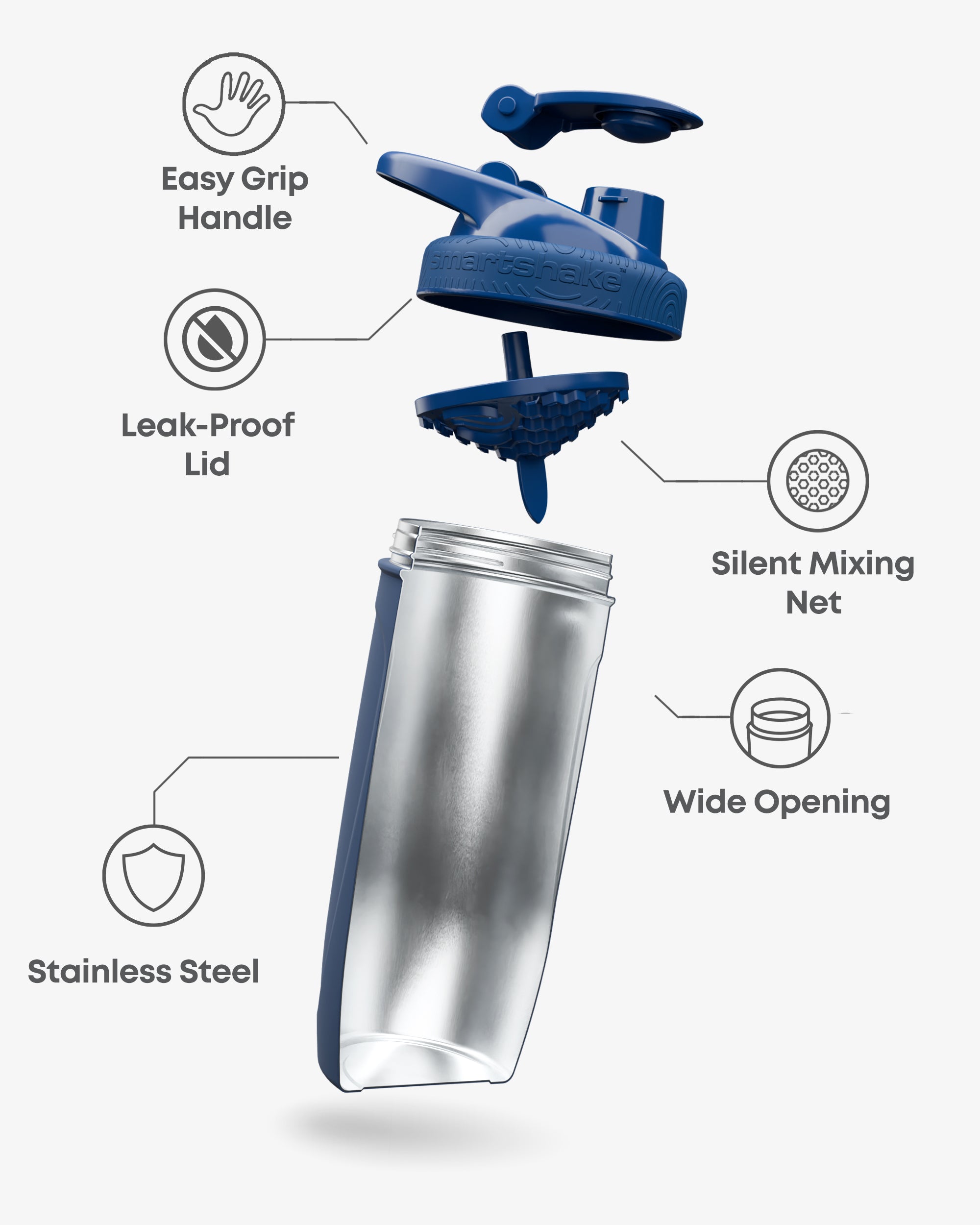 smartshake-reforce-stainless-steel-shaker-900-ml-navy-blue image 2