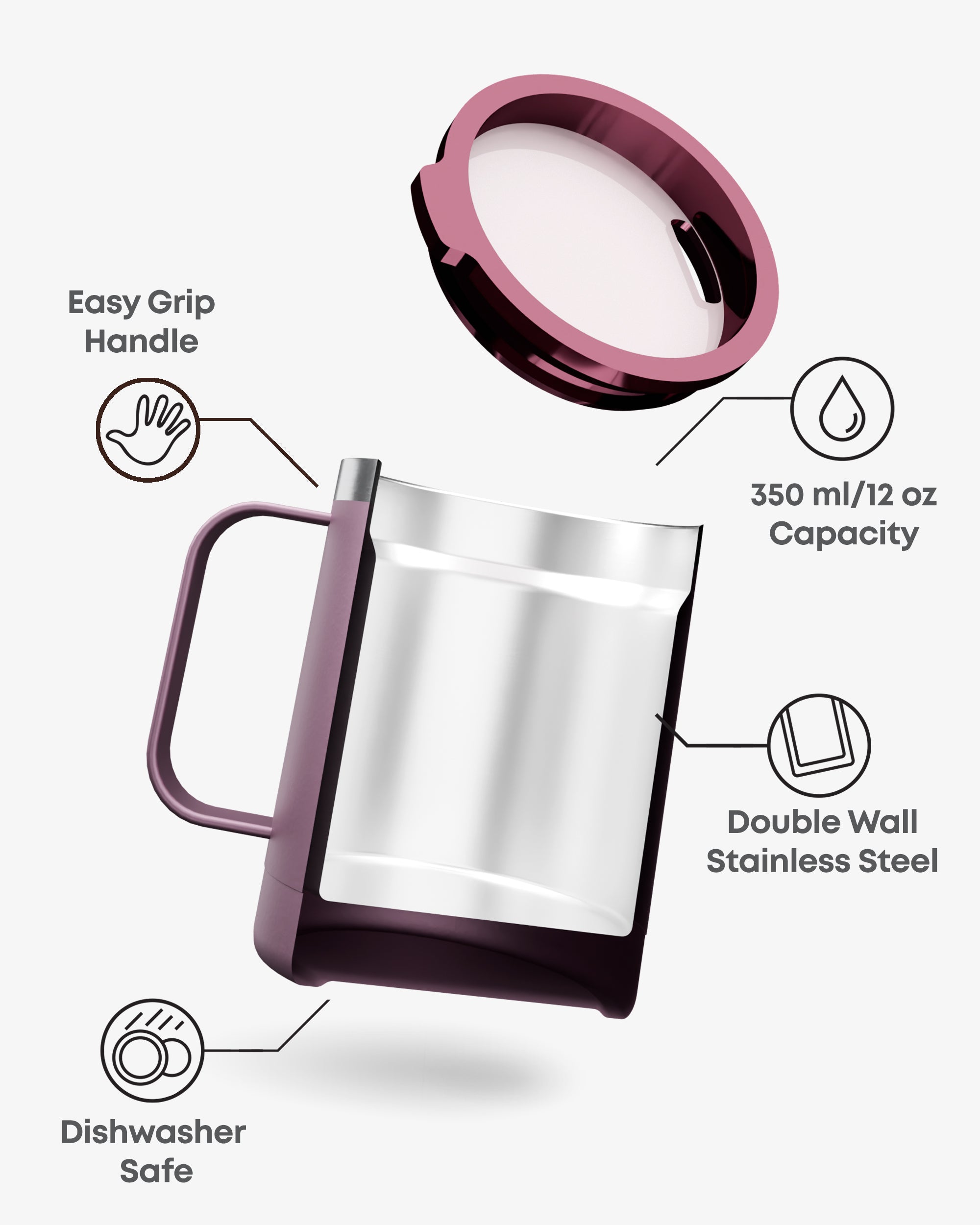 smartshake-isolierter-kaffeebecher-plum-350-ml image 2