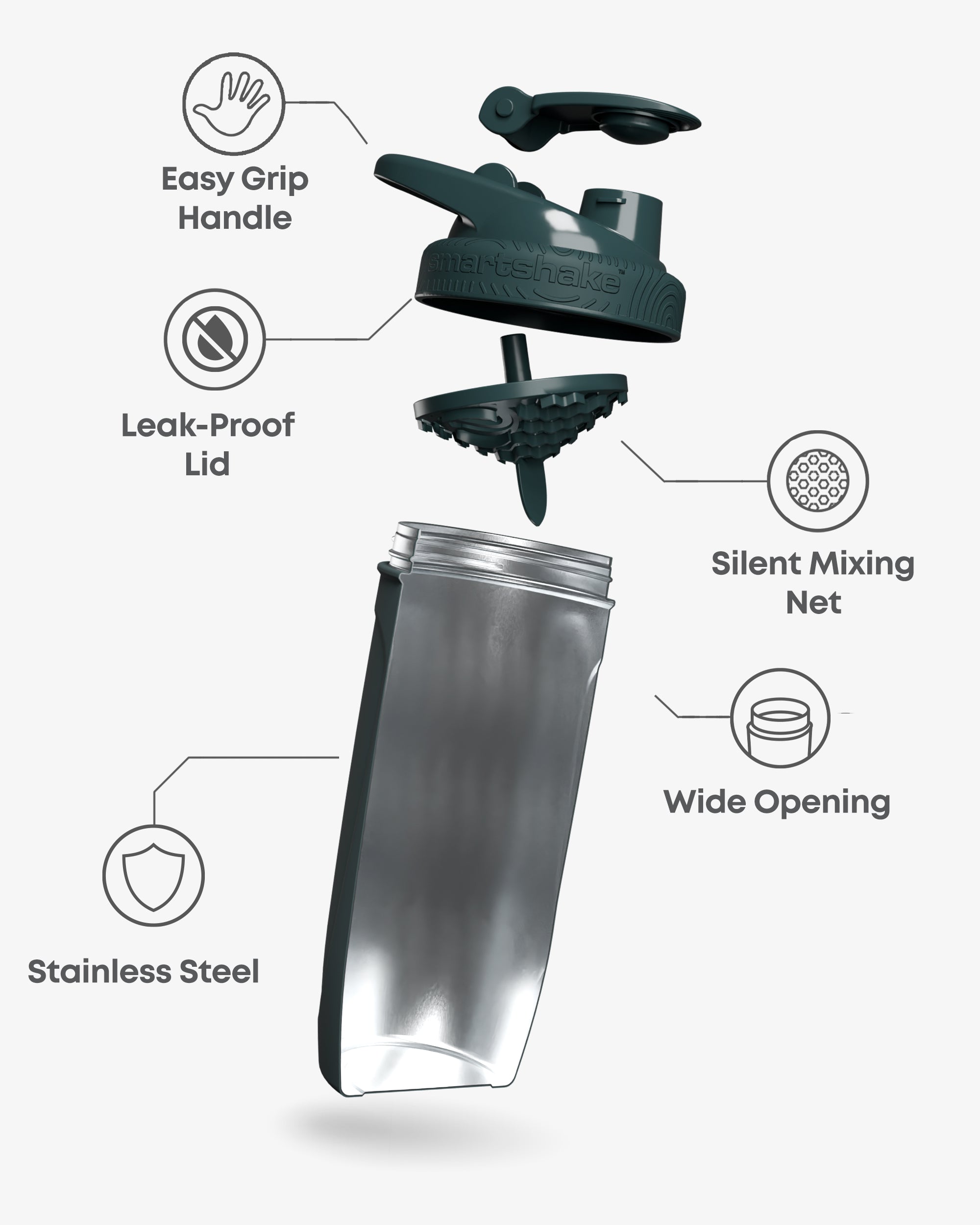 smartshake-reforce-stainless-steel-slytherin-trinkflasche-900-ml image 2