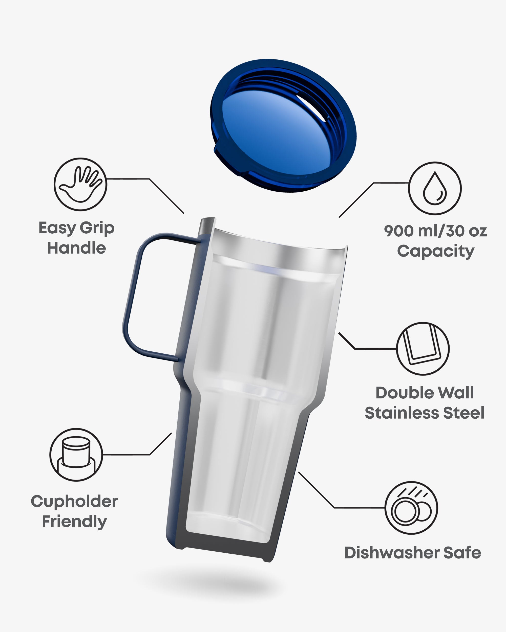smartshake-insulated-nomad-tumbler-ravenclaw-900-ml image 2