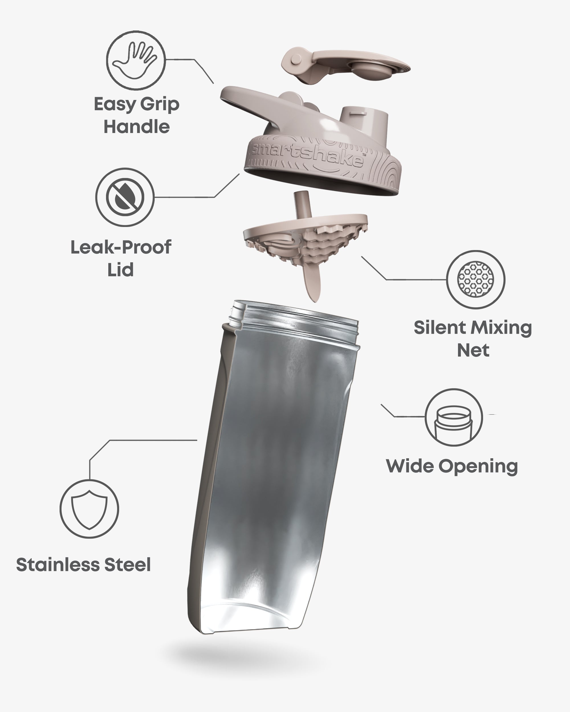 smartshake-reforce-stainless-steel-shaker-900-ml-bugs-bunny image 2